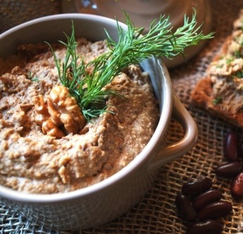 Паштет из красной фасоли с грибами